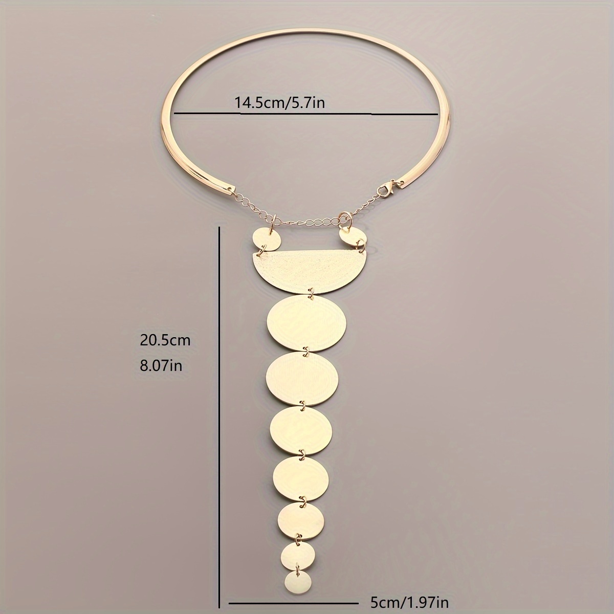 Metal Collar Geometric Pendant for Women